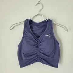 PUMA パープル クロップドトップ ヨガウェア トレーニングウェアのサムネイル
