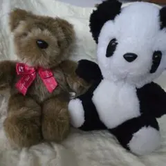 テディベアとパンダ ぬいぐるみ 2体セット