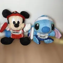 希少⭐️ディズニー⭐️スティッチ ミッキー 運動会 ぬいぐるみ ストラップ