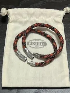 FOSSIL レザーブレスレット 2本セットのサムネイル