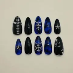 現品 ネイルチップ シズニルック y2k 地雷系 クロ厶 サブカル マーブル