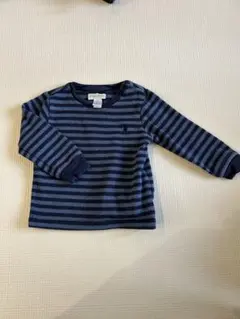 ラルフローレン　ネイビー ストライプ 長袖Tシャツ　12M