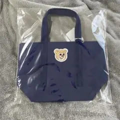 ラブラリーバイフェイラー オールドテディ　ワッペントートバッグ（小）ネイビー