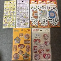 たまごっち、ベイマックス、ライオンキング、ポケピース　シール７種