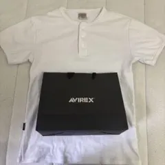 AVIREX ヘンリーネック Tシャツ ホワイト Mサイズ