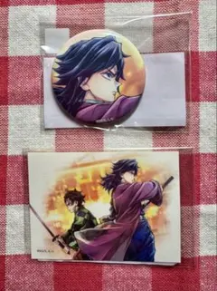 鬼滅の刃　冨岡義勇 缶バッジ ステッカー WEBSHOPくじ