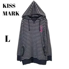 【キスマーク】KISS MARK Lサイズ ボーダー プルオーバー パーカーのサムネイル