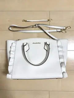 美品　サマンサベガ フラッター 2way ハンドバッグ ショルダーバッグ 白