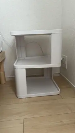 ホワイト 2段式サイドテーブル