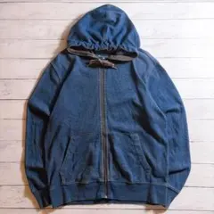 GAP ジップアップパーカー インディゴデニム風 Mサイズ