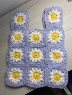 花柄モチーフのかぎ針編みバッグ