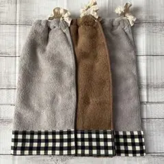 おりこうタオル おりこうエプロン ブラックチェック 一重 3枚セット