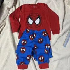 新品95スパイダーマン パジャマ 上下セット 長袖 長ズボン ベビー キッズ