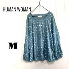 HUMAN WOMAN ヒューマンウーマン 水玉 ドット長袖ブラウス コットンのサムネイル