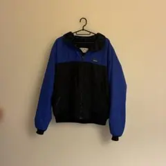 90s L.L.Bean ウォームアップジャケット フリース 青黒 ナイロン