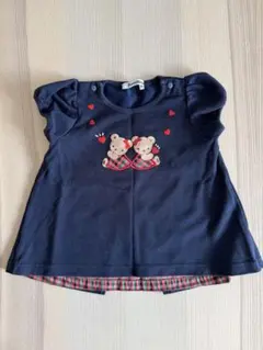 familiar チェック Tシャツ カットソー