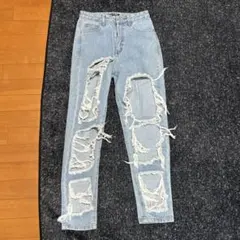 FIG&VIPER ダメージデニムパンツ ライトブルーのサムネイル