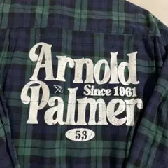 美品4L Arnold Palmer チェック柄 長袖シャツ