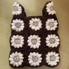 花モチーフ　バッグ　ハンドメイド　編み物　かぎ針編み