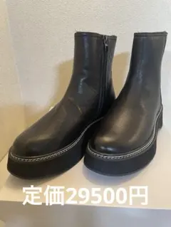 Vin 本革 レザーショートブーツ 23.5cm 定価29,500円