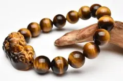 風水瑞獣・蓄財　選べる8種類の貔貅（ヒキュウ）ブレスレット　タイガーアイ　天然石