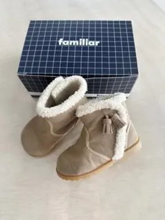 現行品！familiar ベージュ ブーツ 13.5cm