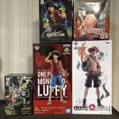 一番くじ　プライズ　ワンピースまとめ売り　エース　ルフィ　A賞