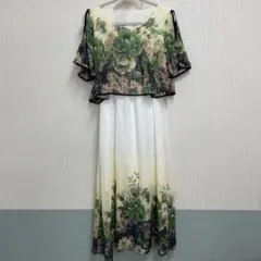 フラワープリント マキシドレス