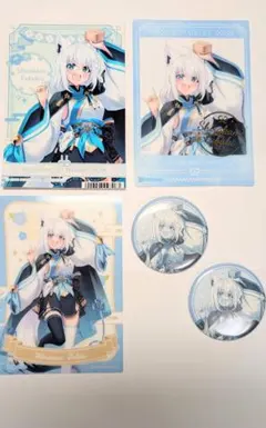 いろはにほへっとあやふぶみ　白上フブキ クリアブロマイド　キャラバッジ