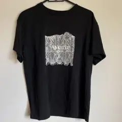 Avenir レースデザイン 半袖Tシャツ ブラック