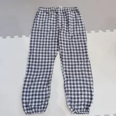 MUJI チェック柄 パジャマ　ズボンのみ　ガーゼ