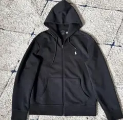 【極美品✨】ポロラルフローレン　パーカー　ダブルニット フルジップ フーディ　黒