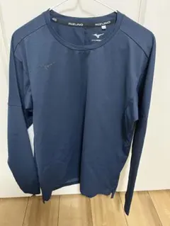 Mizuno ネイビー 長袖 トレーニングシャツ