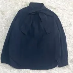 マチャット ボウタイ ブラウス ネイビー フリーサイズのサムネイル