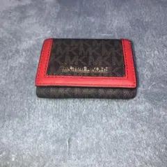 MICHAEL KORS 三つ折り財布 ブラウン/レッド