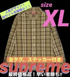極希少XXL Supreme シュプリーム チェック フランネルシャツ 刺繍 極希少XXL Supreme シュプリーム チェック フランネルシャツ 刺繍