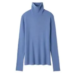 【milaowen】タートルネックリブニット