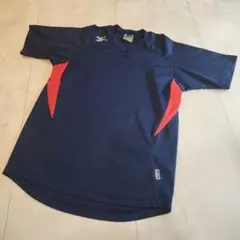 ミズノ　半袖　Tシャツ　子供服　スポーツ　160　MIZUNO　ネイビー