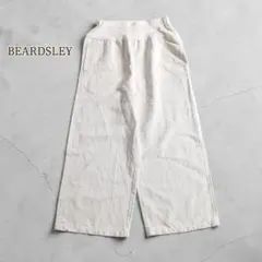 ビアズリー／ウエストリブ コットンリネンパンツ アイボリーホワイト ワイドパンツのサムネイル