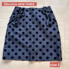 【Riccimie NEW YORK】 タイトスカート ドット柄 リボンのサムネイル