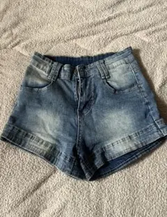 デニムブルー ハーフパンツ