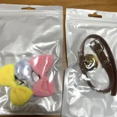 ココドル用首輪　ココドル用リボン3個　　計2点セット【未使用未開封品】