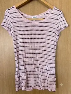 ARMANI EXCHANGE 半袖カットソー ピンク ボーダーのサムネイル