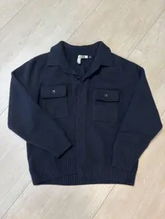 UNIQLO U ユニクロ ラムニットジャケット カーディガン ブラック　Ｌ