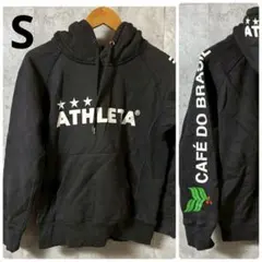 ATHLETA パーカー プルオーバーパーカー 裏起毛 保温性 S 黒