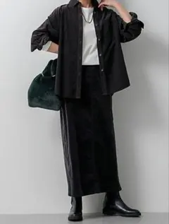 23区【洗える】コットン コーデュロイ ブラウス