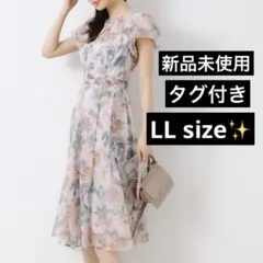 クリーニング済　ローズティアラ　クロスリボンフラワーワンピース　50サイズ クリーニング済 ローズティアラ クロスリボンフラワーワンピース 50