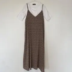 ANGELIEBE フラワープリント ワンピース