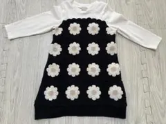 petit main 花柄ニットワンピース