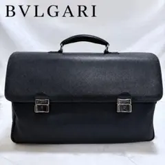 美品 BVLGARI ミレリゲ ブリーフケース 黒 A4 PC収納 ダブルのサムネイル